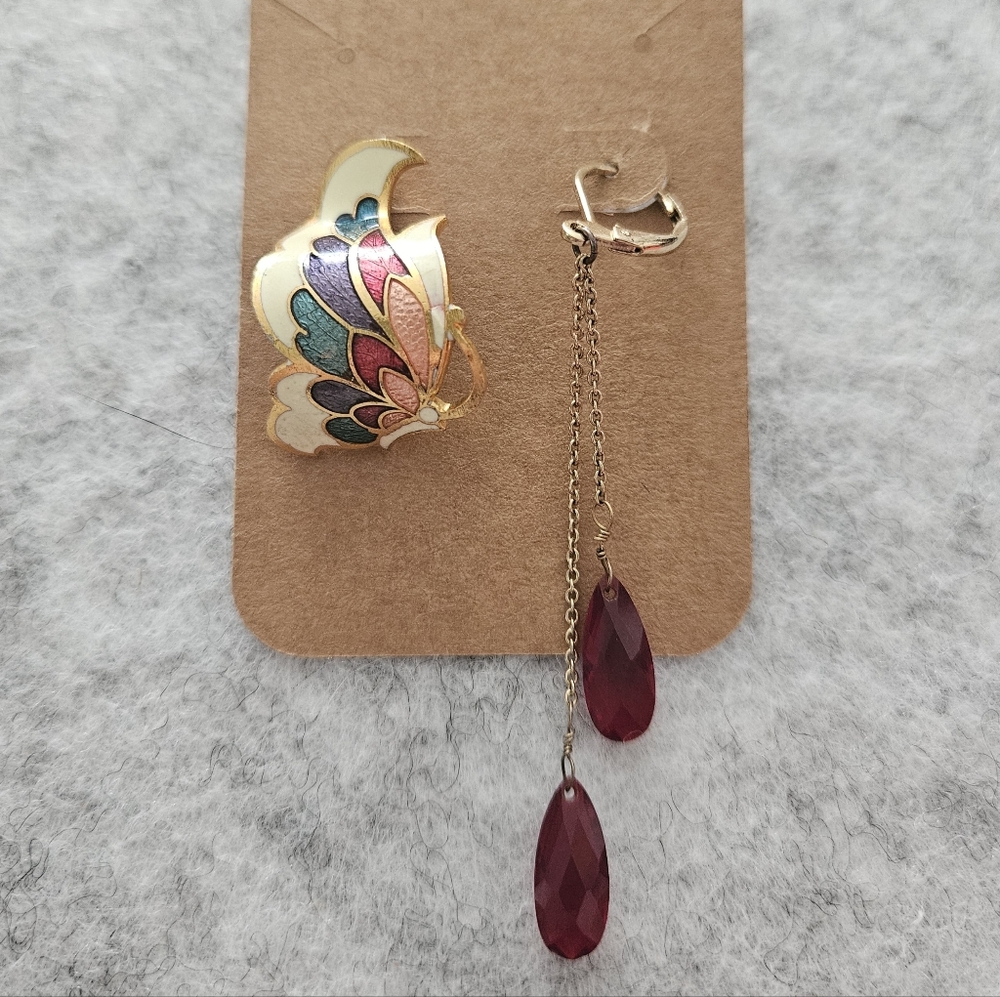 Asymmetrical Mismatched‎ Butterfly Earrings Set